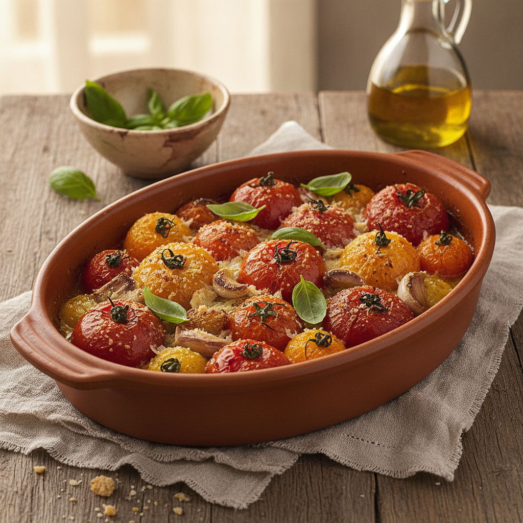 Rustic Italian Baked Tomatoes Inspired by Nonna Pia